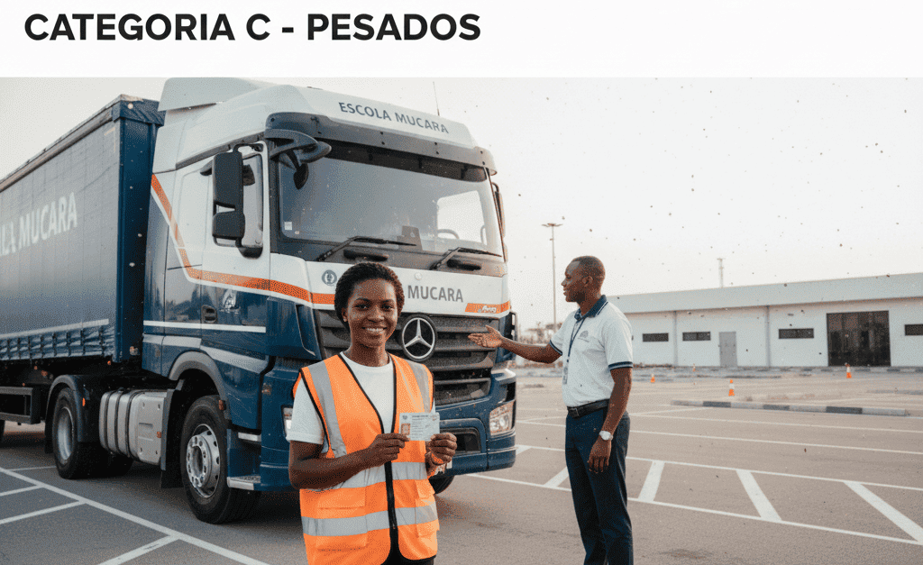 Aula de condução de pesados (Categoria C)